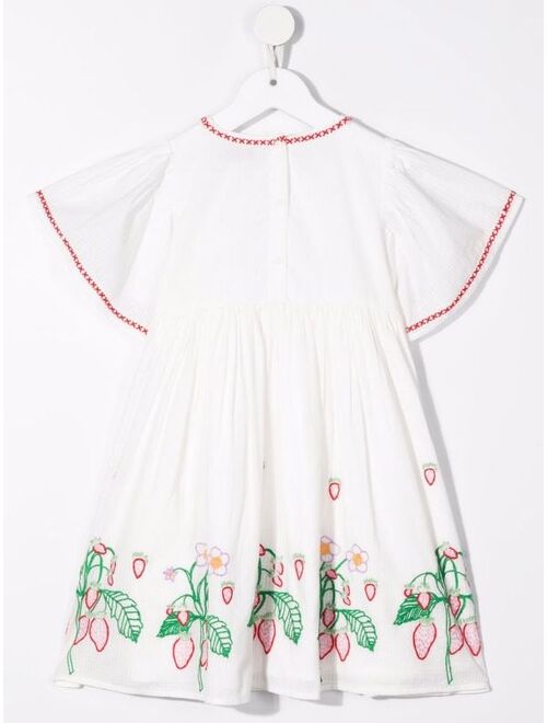 Stella McCartney Kids floral-jacquard smock dress