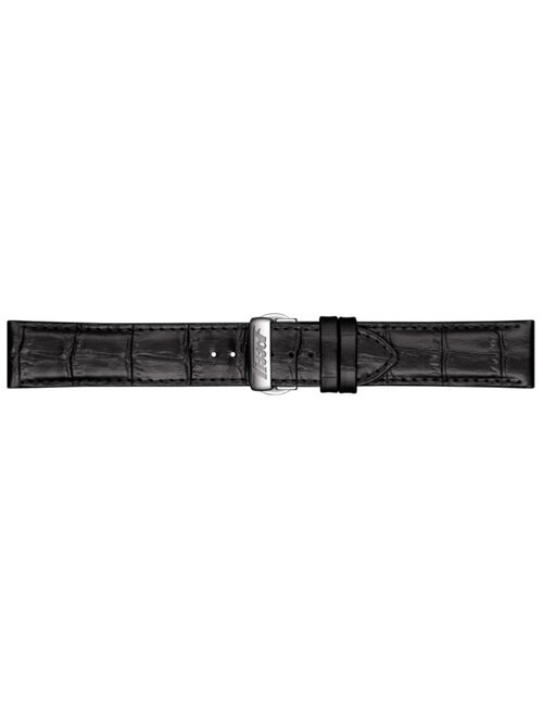 Tissot Men's Swiss Automatic Heritage Visodate Powermatic 80 Black Leather Strap Watch 42mm