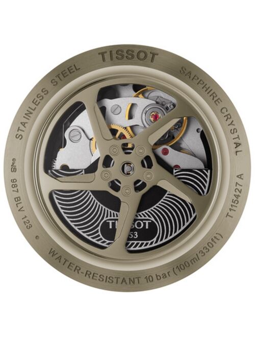 Tissot mens T-Race Stainless Steel Sport Watch Black & Khaki T1154273709100