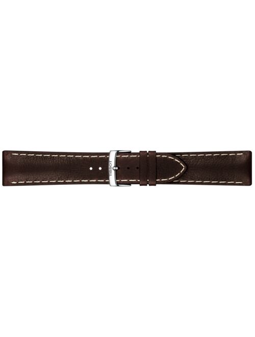 Tissot Men's Swiss PR 100 Sport Brown Leather Strap Watch 42mm