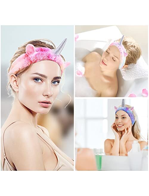 Tinpin Makeup Headband - 3PCS Spa Headband For Washing Face Skincare Towel Headbands Shower Hair Band