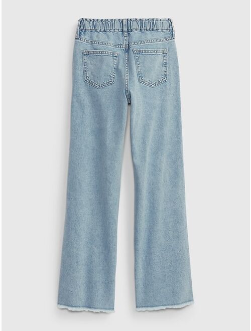 Gap Kids High Rise Wide Leg Jeans with Washwell