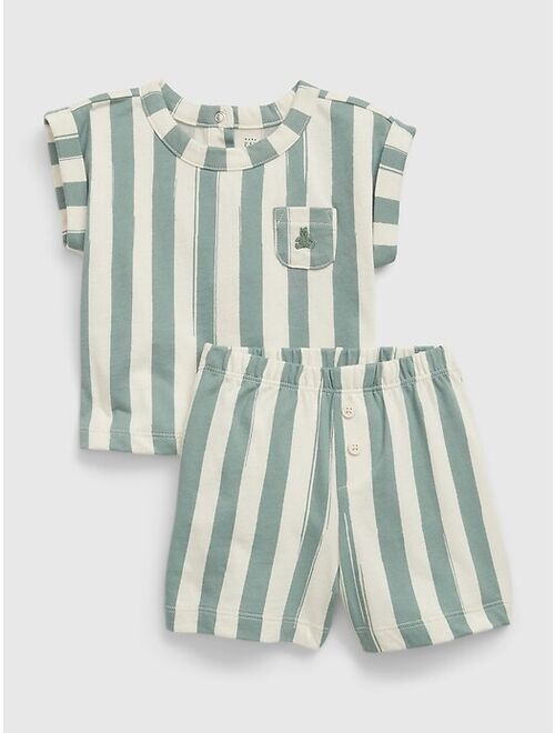 Gap Baby Striped Cotton 2-Piece Outfit Set