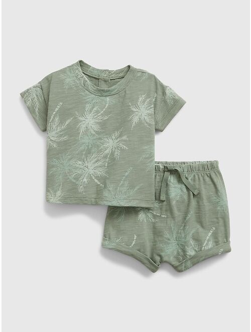 Gap Baby Palm Print Two-Piece Outfit Set