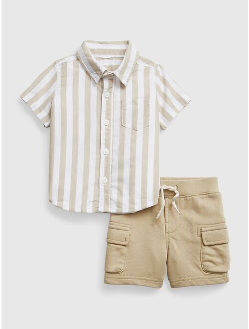 Gap Baby Cotton Shirt & Shorts Outfit Set
