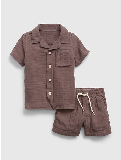 Gap Baby Crinkle Gauze Outfit Set