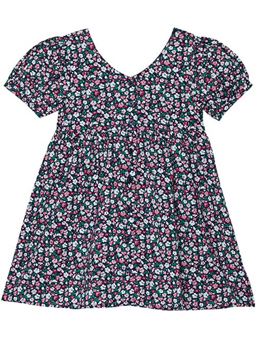 Janie and Jack Floral Puff Sleeve Dress (Toddler/Little Kids/Big Kids)