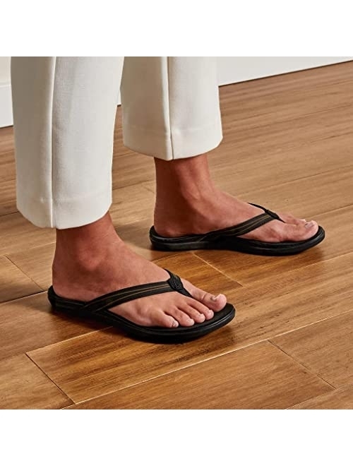 OluKai Aukai Women's Beach Sandals, Quick-Dry Flip-Flop Slides, Water Resistant & Soft Comfort Fit, Wet Grip Soles & Compression Molded Footbed