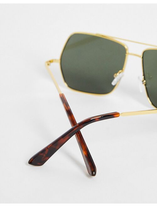 Topshop angled aviator sunglasses