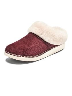 Ku'i Slipper, Women's Slip-On Shoes, Genuine Shearling & Premium Nubuck Leather, Drop-In Heel Design, Cozy & Ultra-Soft Comfort Fit