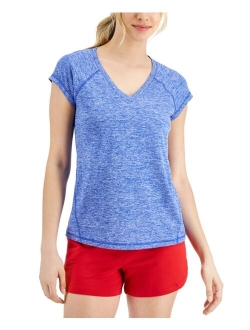 ID Ideology Women's Essentials Rapidry Heathered Moisture Wicking Performance T-Shirt, Created for Macy's