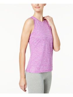 ID Ideology Women's Essentials Moisture Wicking Heathered Keyhole-Back Tank Top, Created for Macy's