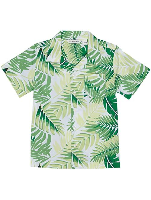 Janie and Jack Palm Printed Button-Up Top (Toddler/Little Kids/Big Kids)