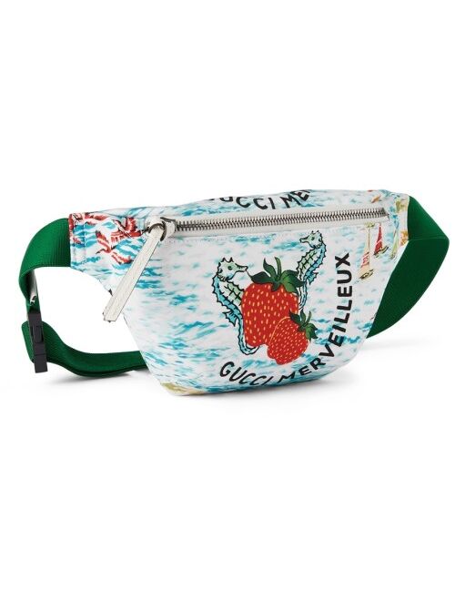 Gucci Kids Multicolor Strawberry Print Belt Bag