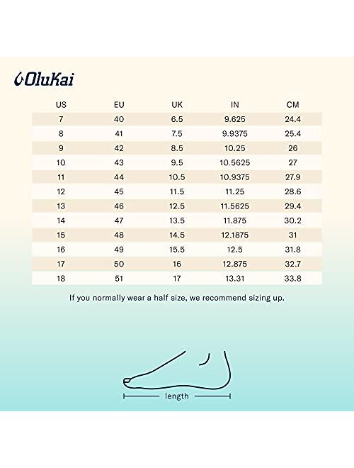 OluKai Tuahine Men's Beach Sandals, Quick-Dry Flip-Flop Slides, Water Resistant & Lightweight, Compression Molded Footbed & Ultra-Soft Comfort Fit