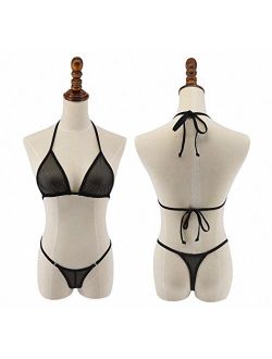 Tinpia See Through Micro Bikini Set Brazilian Sheer Sex Swimwear Beachwear Swimsuit