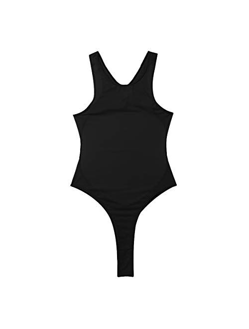YONGHS Women's Breezy Sheer When Wet One Piece Swimwear Swimsuit Bathing Suit