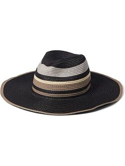 Straw Fedora Hat with Contrast Tape Combo