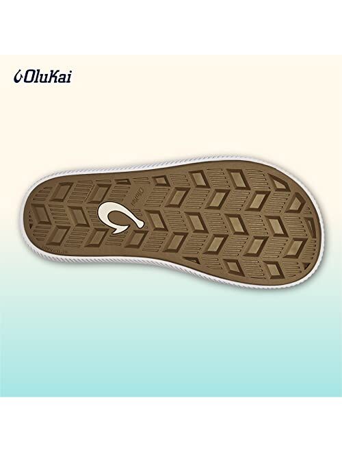 OluKai Ulele Olu Men's Beach Sandals, Quick-Dry Flip-Flop Slides, Water Resistant & Lightweight, Compression Molded Footbed & Ultra-Soft Comfort Fit