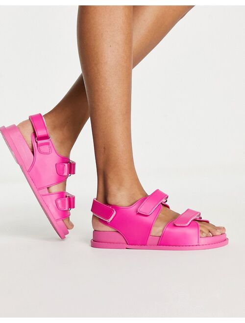 ASOS DESIGN France jelly flat sandals in pink