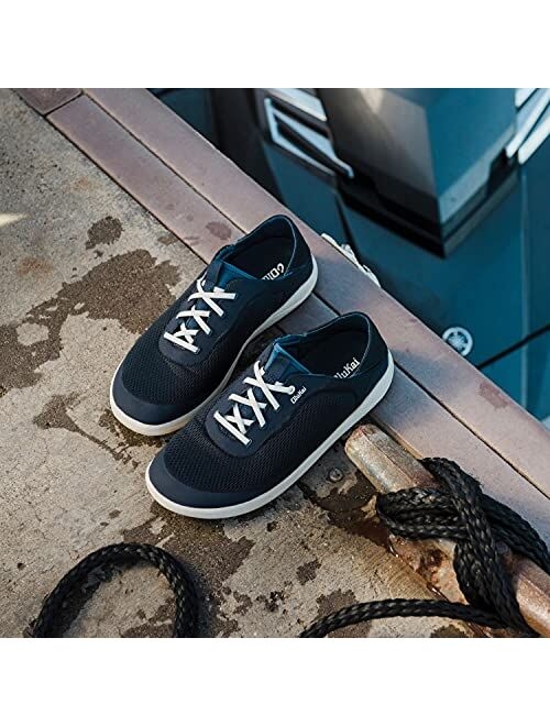 OLUKAI Moku Pae Men's Boat Shoes, No Tie Laces & Stretch Construction, Lightweight & Breathable Mesh, Comfort Fit & Wet Grip Rubber Soles