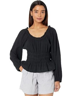 Sophie Top in Solid Shadowplaid