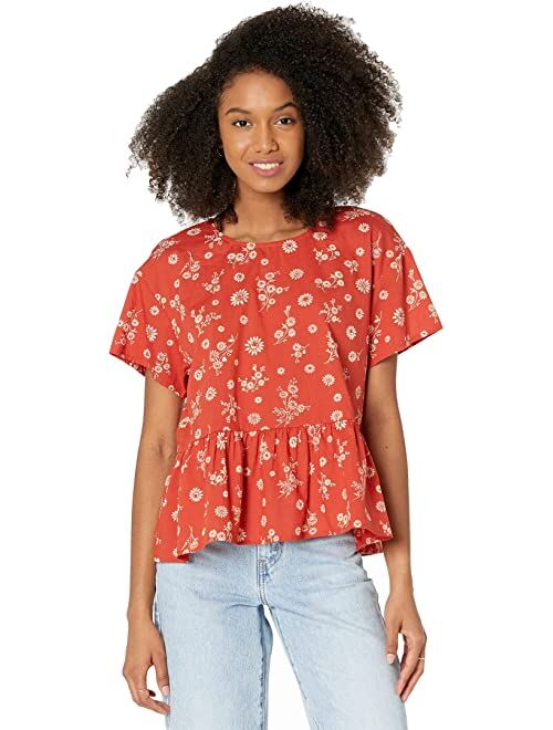 Madewell Maisie Top Red Print