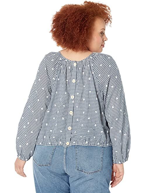 Madewell Plus Size Yumi Top in Cotton Crinkle