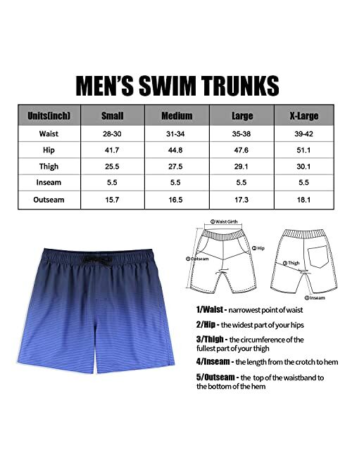 MILANKERR Compression Shorts for Men 5.5 inch Compression Lined Swim Trunks Men