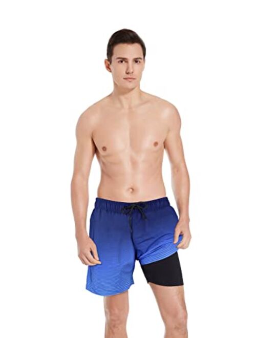 MILANKERR Compression Shorts for Men 5.5 inch Compression Lined Swim Trunks Men