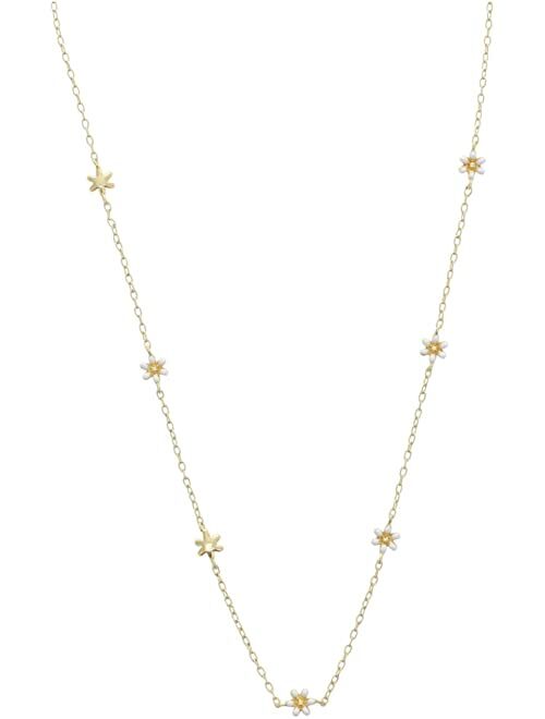 Madewell Enamel Daisy Delicate Necklace