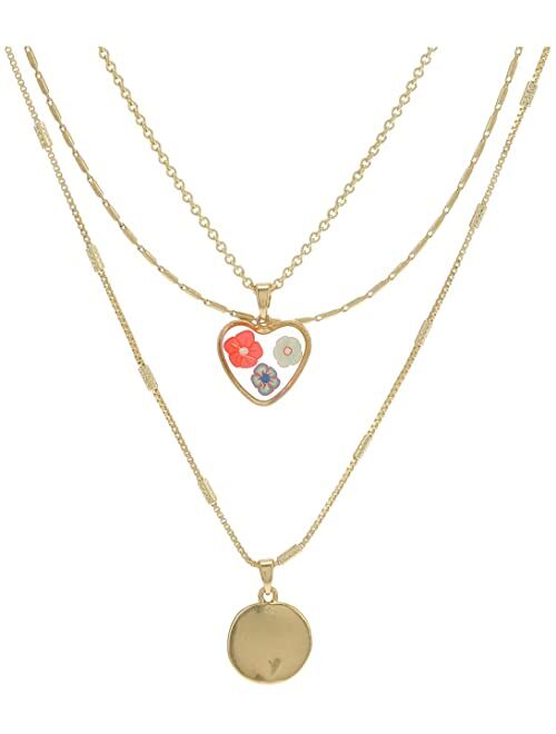 Madewell Patchwork Heart Layer Necklace