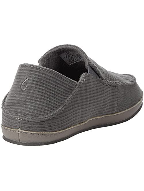 OluKai Moloa 'Ie Slipper Men's Leather Slippers, Premium Nubuck Leather Slip On Shoes