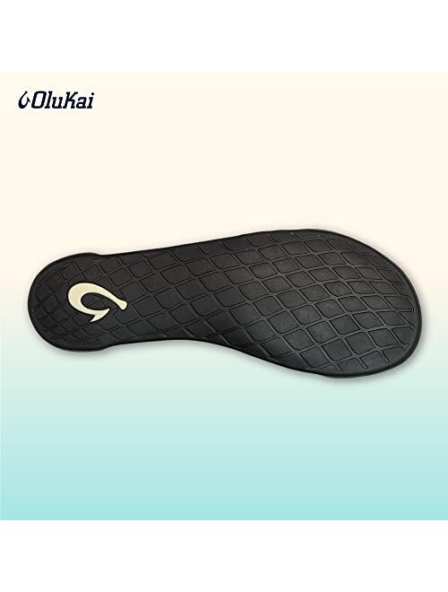 OluKai Mahana Men's Slip On Slippers, Lightweight Barefoot Feel & Breathable All-Weather Shoes, Drop-In Heel & Comfort Fit