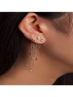 Denifery Shining Stars Tassel Earrings Hanging Exquisite Earrings,for Women and Girls