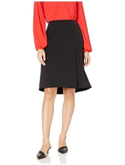 Women's Stretch Crepe Skirt with Layer Detail