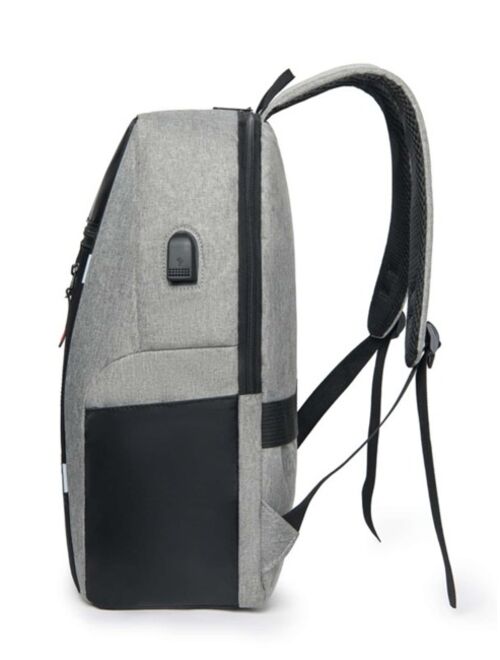 Shein Men Two Tone Pocket Front Design Laptop Backpack