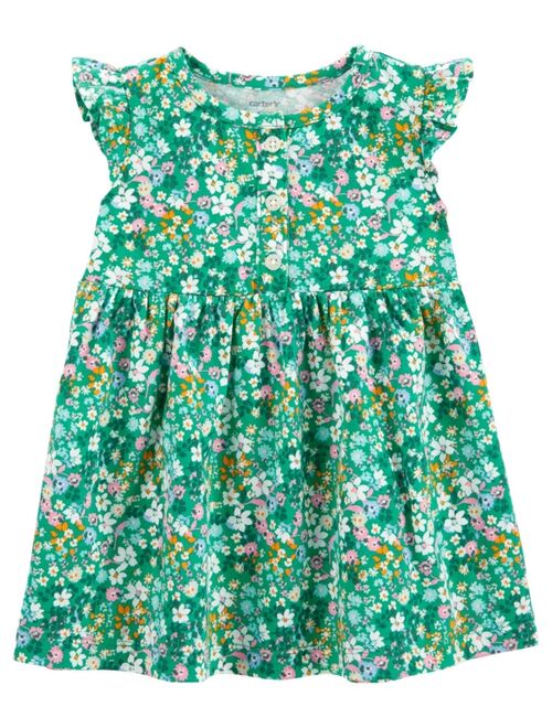 Carter's Baby Girls Floral Flutter Dress with Diaper Cover