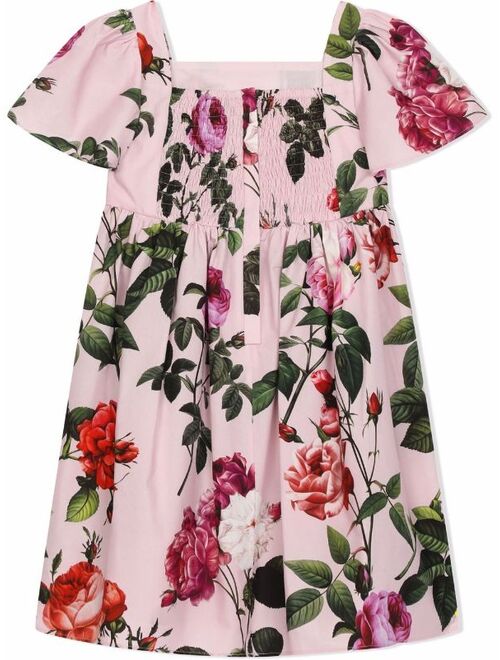 Dolce & Gabbana Kids floral-print cotton dress
