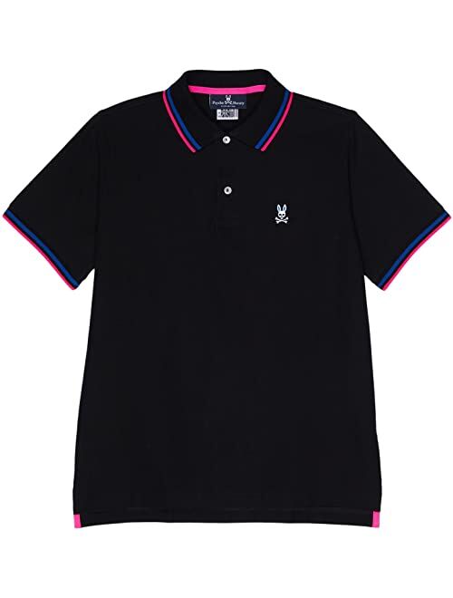 Psycho Bunny Kids Lincoln Neon Tipped Polo (Little Kids/Big Kids)