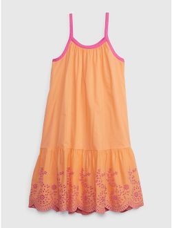 Kids Eyelet Tiered Tank Dress