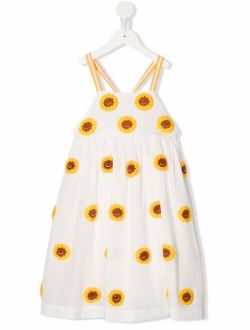 Kids sunflower embroidered dress