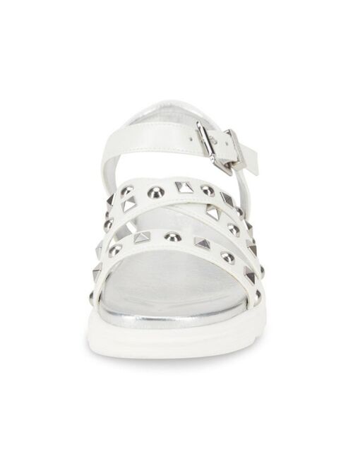 Vince Camuto Little Girls Flat Sandals with Studded Leatherette Straps