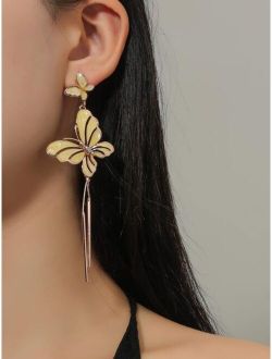 Butterfly Detail Drop Earrings