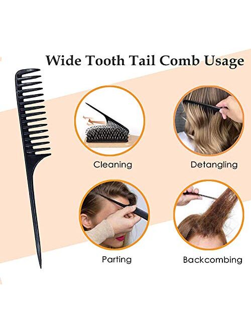 Hair Brush, Sosoon Boar Bristle Paddle Hairbrush for Long Short Thick Thin Curly Straight Wavy Dry Hair for Men Women Kids, No More Tangle, Giftbox & Tail Comb Included