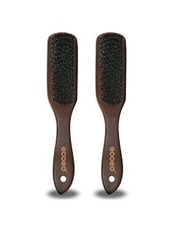 ecoed Boar Bristle Hair Brush, Beard/Barber Brush, Natural Boar Bristle Brush with Wood Handle, Soft Hair Brushes for Women Men and Kids, Great for Thin and Fine Hair, Ad