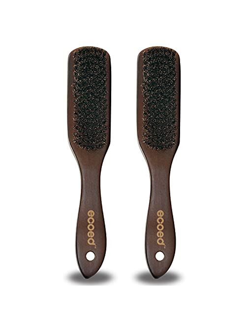 ecoed Boar Bristle Hair Brush, Beard/Barber Brush, Natural Boar Bristle Brush with Wood Handle, Soft Hair Brushes for Women Men and Kids, Great for Thin and Fine Hair, Ad