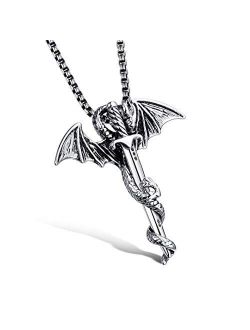 from 0 - Dragon Necklace for Men & Women | Titanium Steel Sword Pendant