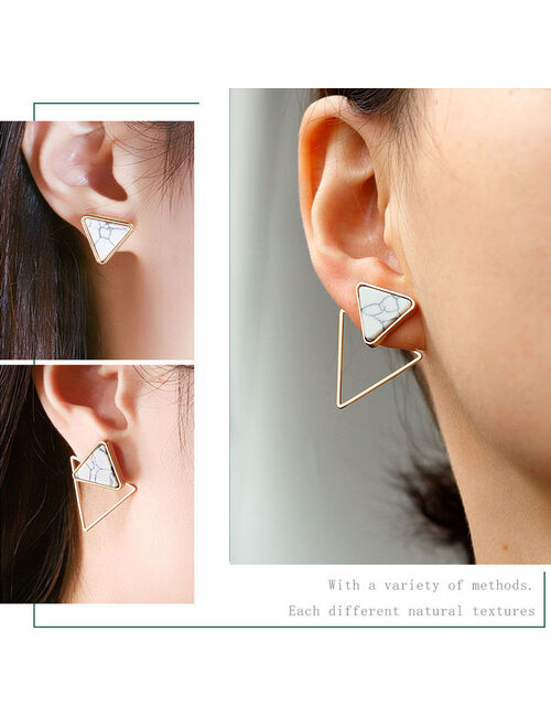 HITY Women's Earrings Korean Acrylic Drop Earrings for Women Statement Geometric Round Gold Earring 2021 Fashion Trend Female Jewelry