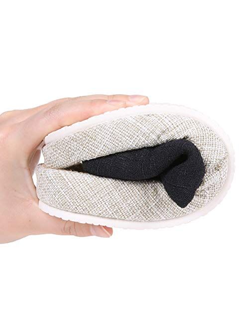 shevalues Women's Open Toe House Slippers Arch Support Lightweight Linen Slippers Mothers Day Gifts for Mom and Grandma